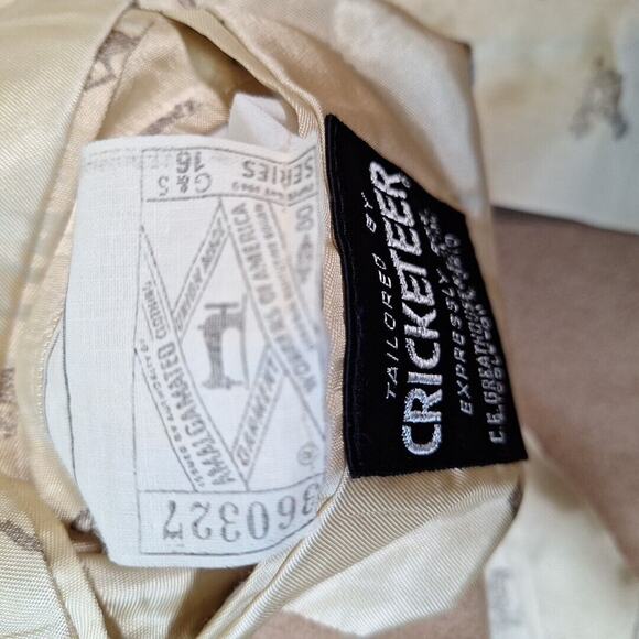 Vintage 70s Camel Tan 2 Button Sport Coat Blazer Jacket Men 41 R Neutral Retro - Picture 9 of 10